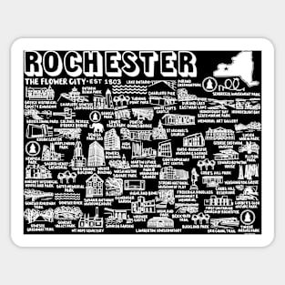 Rochester New York Map Sticker